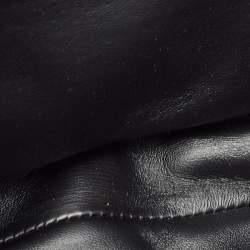 Pre Owned Burberry Black Soft Leather Small Olympia Shoulder Bag