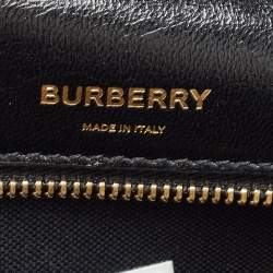 Pre Owned Burberry Black Soft Leather Small Olympia Shoulder Bag