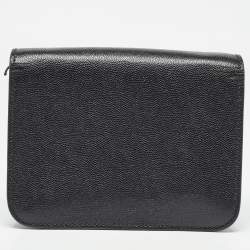 Pre Owned Burberry Black Leather Mini TB Shoulder Bag