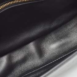 Burberry Black Soft Leather Small Olympia Chain Shoulder Bag