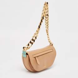 Pre Owned Burberry Beige Soft Leather Small Olympia Bag