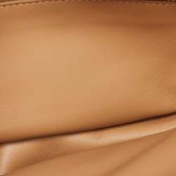 Pre Owned Burberry Beige Soft Leather Small Olympia Bag