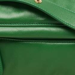 Burberry Green Leather Small Olympia Shoulder Bag