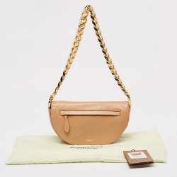 Burberry Beige Soft Leather Small Olympia Bag