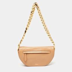 Burberry Beige Soft Leather Small Olympia Bag