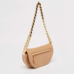 Burberry Beige Soft Leather Small Olympia Bag