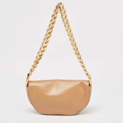 Burberry Beige Soft Leather Small Olympia Bag