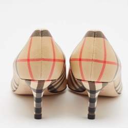 Burberry Beige Vintage Check Pointed Toe Pumps Size 37