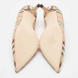 Burberry Beige Vintage Check Pointed Toe Pumps Size 37