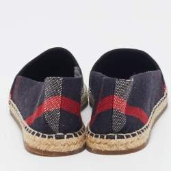 Burberry Multicolor Canvas Hodgeson Espadrille Flats Size 38