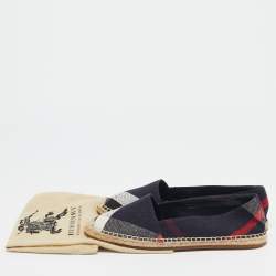 Burberry Multicolor Canvas Hodgeson Espadrille Flats Size 38