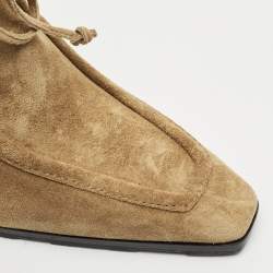 Burberry Brown Suede Storm Lace Up Ankle Booties Size 37
