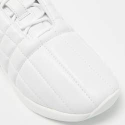 Pre Owned Burberry White Quilted Leather TNR Classic Sneakers Size 37