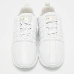 Pre Owned Burberry White Quilted Leather TNR Classic Sneakers Size 37