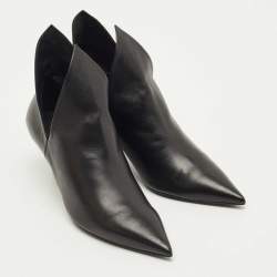 Pre Owned Burberry Black Leather Essendon Pumps Size 37.5