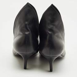 Pre Owned Burberry Black Leather Essendon Pumps Size 37.5