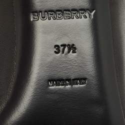 Pre Owned Burberry Black Leather Essendon Pumps Size 37.5