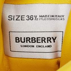 Pre Owned Burberry Multicolor Leather and Suede Tor Hiking Boots Size 36.5