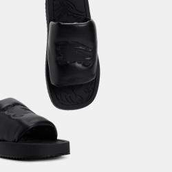 Pre Owned Burberry A Lf Knight Slab Black Leather Slider EU 36
