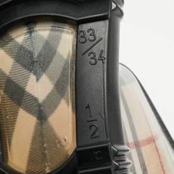 Pre Owned حذاء بوت للمطر بربري مطاط كاروهات هاوس بيج مقاس 35/36