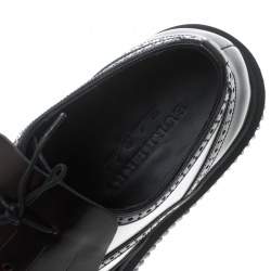 Burberry Two Tone Brogue Leather Chelsam Lace Up Platform Oxfords Size 40