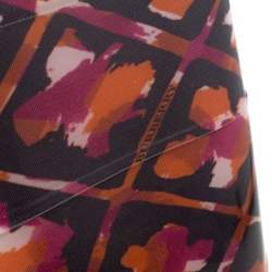 Pre Owned Burberry Multicolor Floral Geometric Rubber Carleton Rain Boots Size 37
