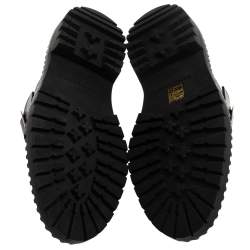 Pre Owned حذاء كريبس بربرى نعل سميك سير إبزيم ماسون جلد مونوكرامى مقاس 41