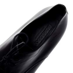 Pre Owned Burberry Black Leather Lace Up Derby Size 38