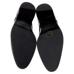 Pre Owned Burberry Black Leather Lace Up Derby Size 38