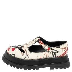 Pre Owned Burberry Nude Leather Aldwych Platform Oxfords Size 40