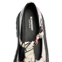 Pre Owned Burberry Nude Leather Aldwych Platform Oxfords Size 40