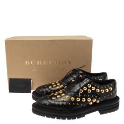 Burberry Black Brogue Leather  Deardown Derby Size 38