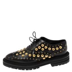 Burberry Black Brogue Leather  Deardown Derby Size 38