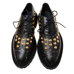 Burberry Black Brogue Leather  Deardown Derby Size 38