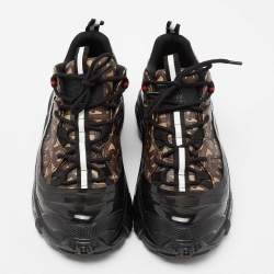 مملوكة مسبقًا Burberry Tri-Color Printed Coated Canvas Arthur Low-Top Sneakers Size 39