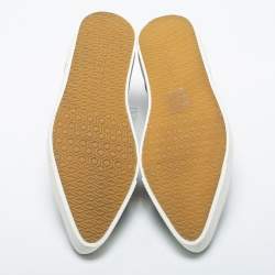 Pre Owned Burberry Brown Canvas House Check Pointed-Toe Sneakers Size 39