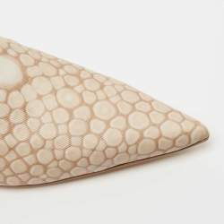 Pre Owned Burberry Beige Stingray Print Leather Brecon Pumps Size 38