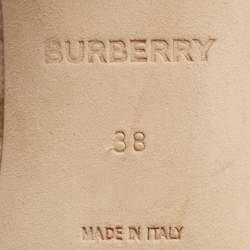 Pre Owned Burberry Beige Stingray Print Leather Brecon Pumps Size 38