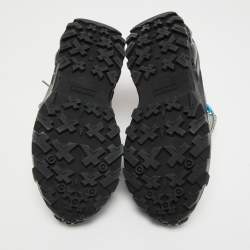 Pre Owned Burberry Black/Grey Fabric And Suede Arthur Sneakers Size 37