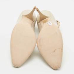 Pre Owned Burberry Croc Embossed Leather Wiltkin Pumps Size 39