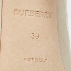 Pre Owned Burberry Croc Embossed Leather Wiltkin Pumps Size 39