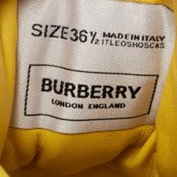 Pre Owned Burberry Multicolor Leather and Suede Tor Hiking Boots Size 36.5