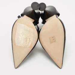 Pre Owned  Burberry Black Snakeskin Pointed Toe Wellton Pumps Size 39.5