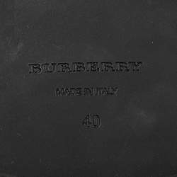 Pre Owned Burberry Black Leather Deardown Studded Platform Oxfords Size 40