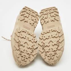 مملوكة مسبقًا Burberry Beige Suede And Fabric Arthur Low Top Sneakers Size 38