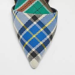 Pre Owned Burberry Multicolor Canvas Virna D'orsay Pointed Toe Pumps Size 40