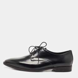 Burberry Black Leather Lace Up Derby Size 39.5