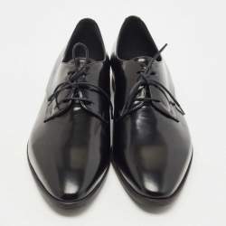 Burberry Black Leather Lace Up Derby Size 39.5