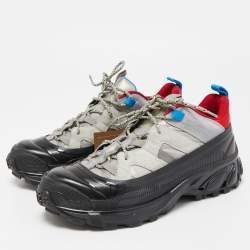 Burberry Grey Nylon and Suede Arthur Low Top Sneakers Size 39