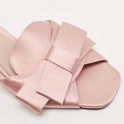Burberry Pink Satin Bow Mules  Size 41